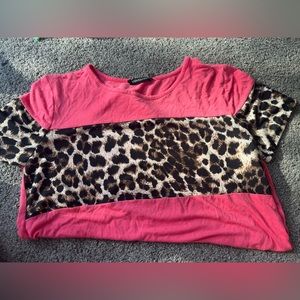 cheetah print shirt.